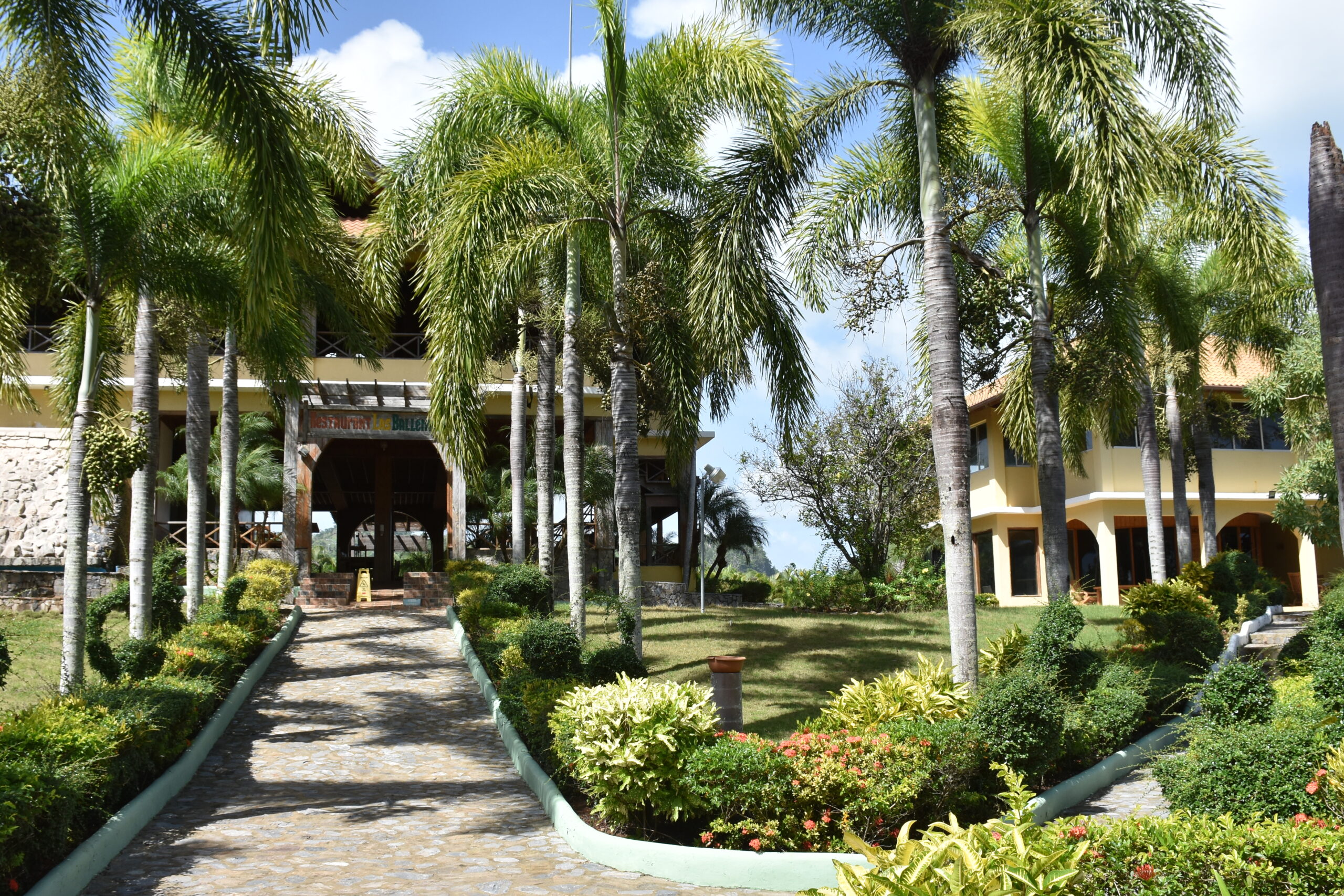 Banquet building and gym building.