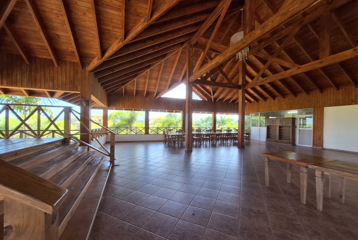 Wide angle upstairs banquet facility.